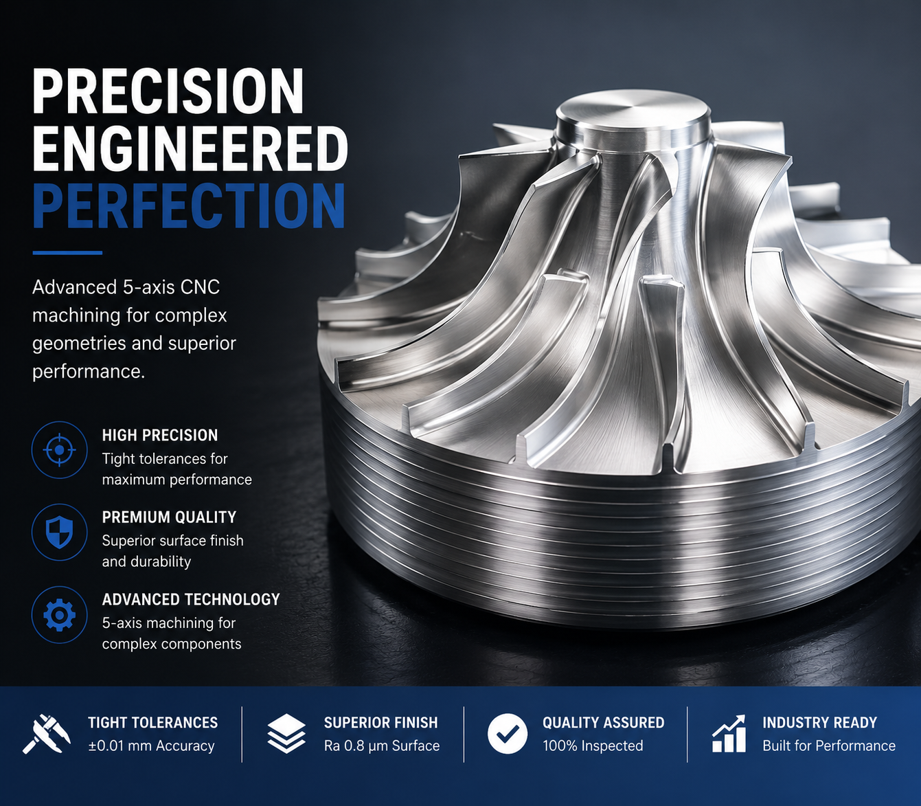 Precision 5 Axis Simultaneous Impeller Machining 02